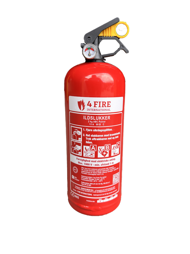 4FIRE 2 kg pulverslukker - GN-4F-PS-2KG