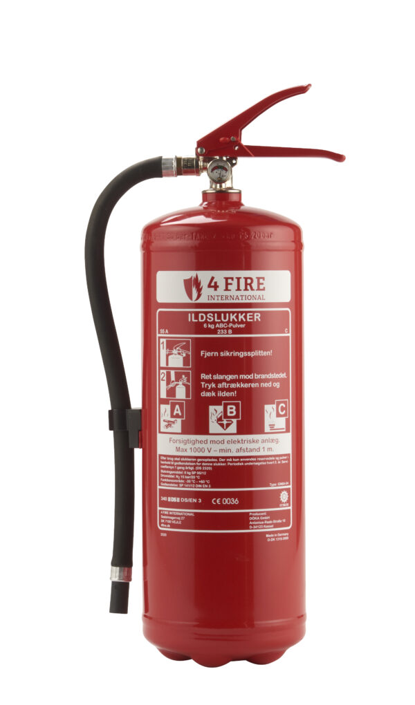 4FIRE 6 kg pulverslukker - GN-4F-PS-6KG