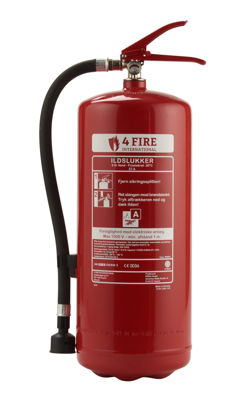 4FIRE 9 liter vandslukker -frostsikker (-30) - GN-4F-VS-9L