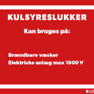 Infoskilt til kulsyreslukker / CO2 ildslukker - GN-4F-SKILT-CO2