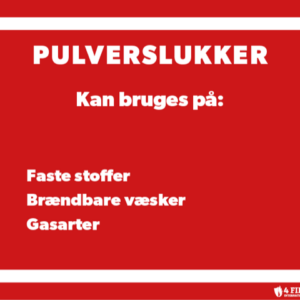 Infoskilt til pulverslukker - GN-4F-SKILT-PULVER