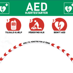 Infotavle til Rotaid hjertestarterskab - GN-ROT-SKILT-HLR