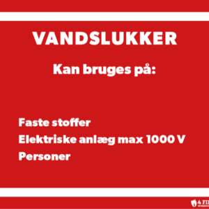 Infoskilt til vandslukker - GN-4F-SKILT-H2O